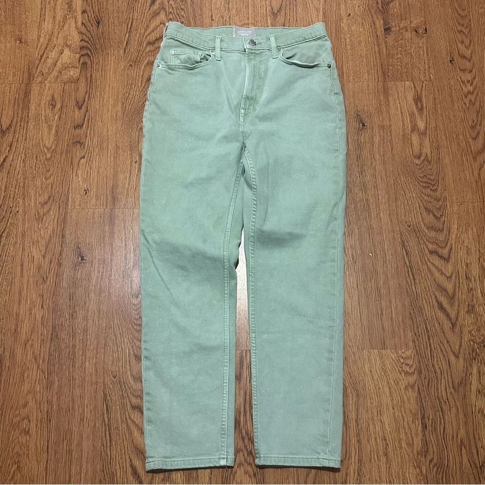 Everlane mint green denim Cheeky Organic Cotton Cheeky Jeans size 28 Crop